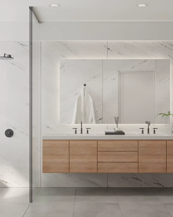 Bright modern bathroom renovation completed by Home Improvement Specialist in Tauranga, Bay of Plenty