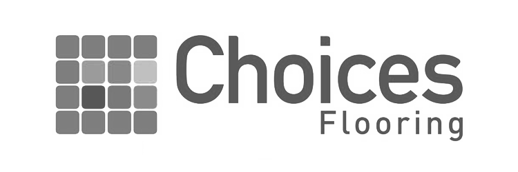Black and white logo for Choices Flooring in Fraser Cove, Tauranga.