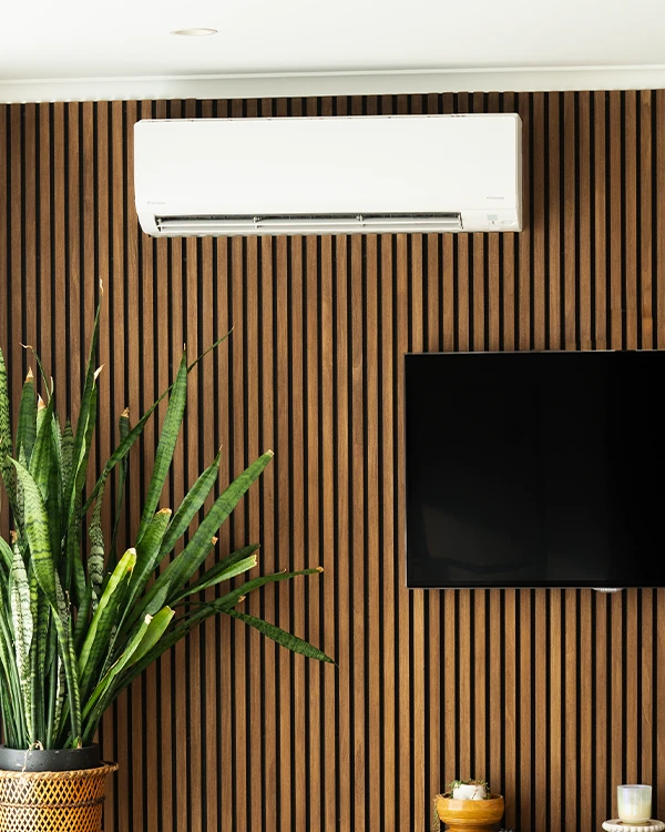 Wall mounted heat pump in Tauranga home