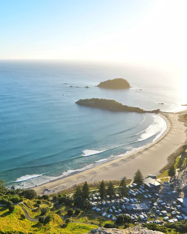 View from the top of Mount Maunganui - overlooking Tauranga region